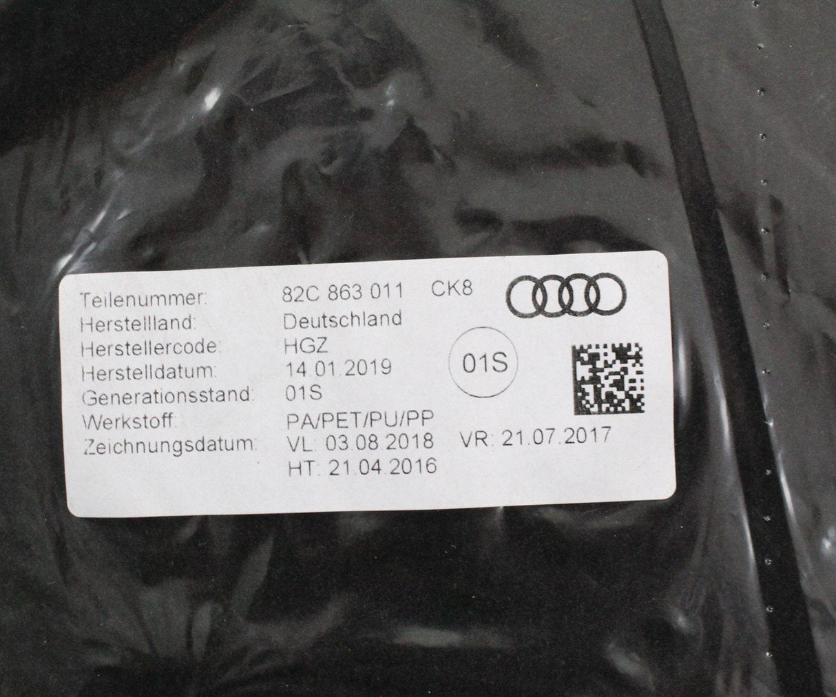 Audi A1 2019-on front & rear carpet floor mats set 82C863011 CK8