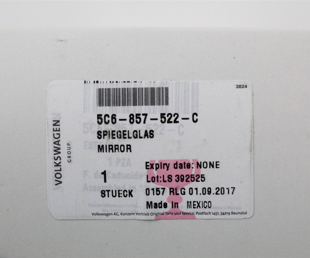 VW Jetta 2011-2019 right heated door wing mirror glass 5C6857522C