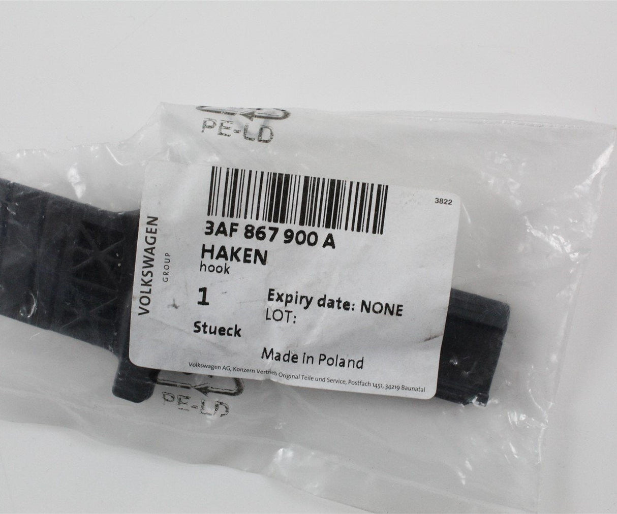 VW Passat B7 Estate 11-15 luggage blind fitting hook RH 3AF867900A