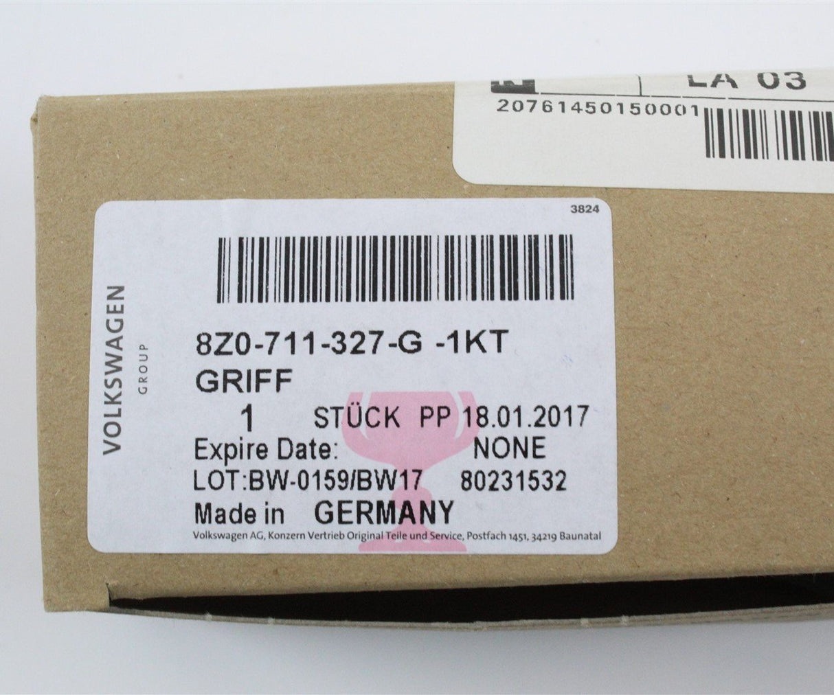 Audi A2 2000-2005 leather handbrake lever cover 8Z0711327G 1KT