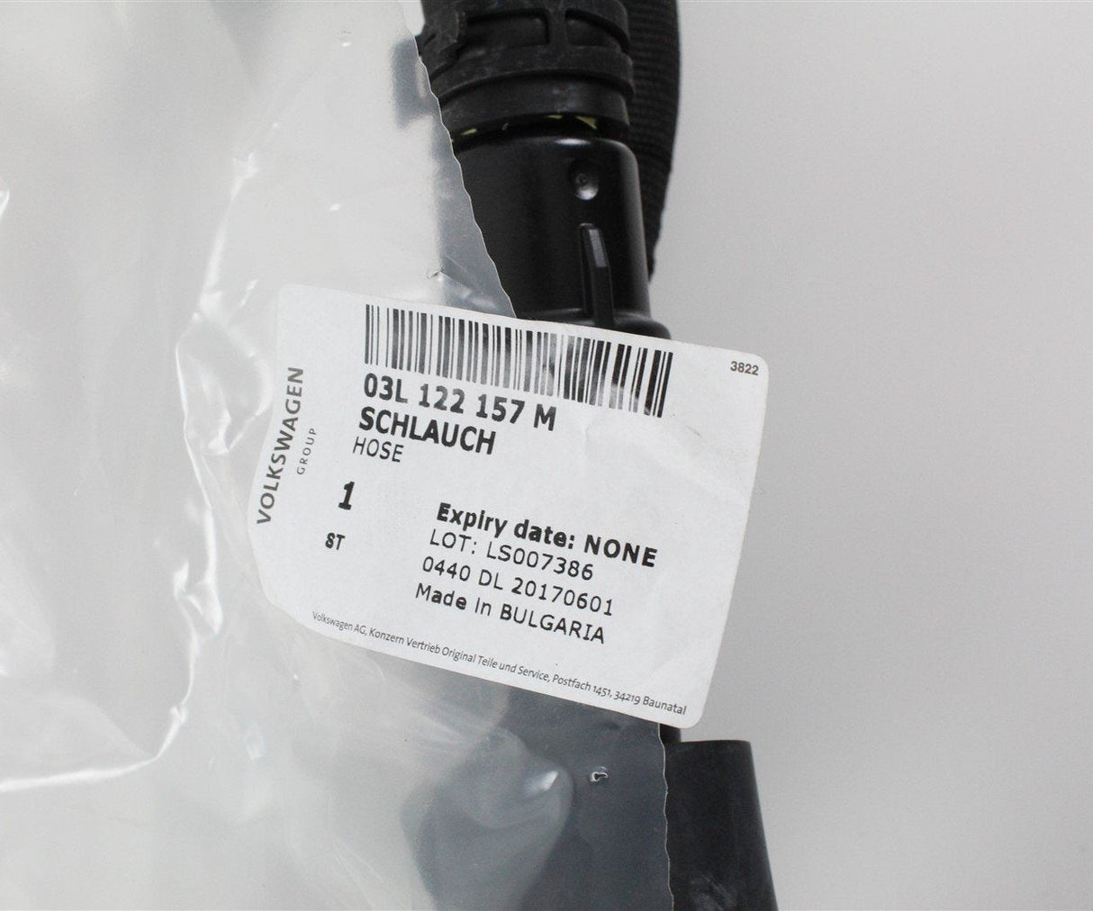 Audi A4 A5 A6 Q5 2.0 TDI EGR/oil cooler coolant hose 03L122157M