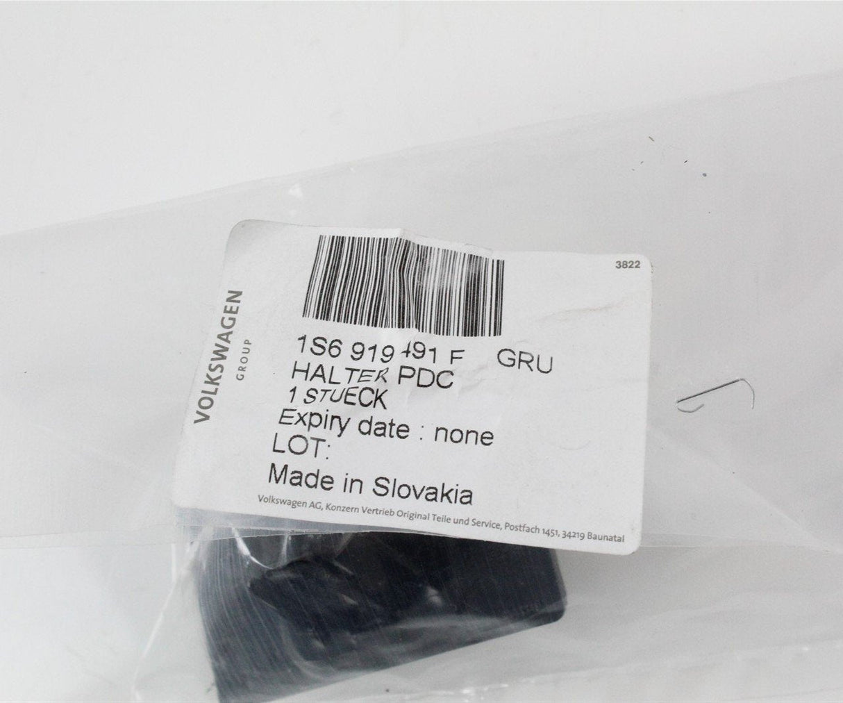 VW Up! 2012-2019 centre rear parking sensor bracket 1S6919491F GRU