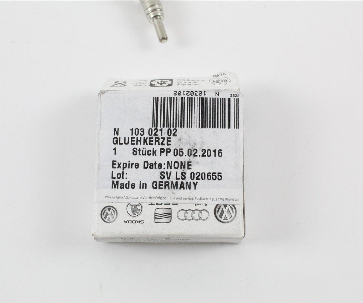 VW Audi Skoda SEAT glow plug x1 1.9 TDI M12x1.25x21 N10302102