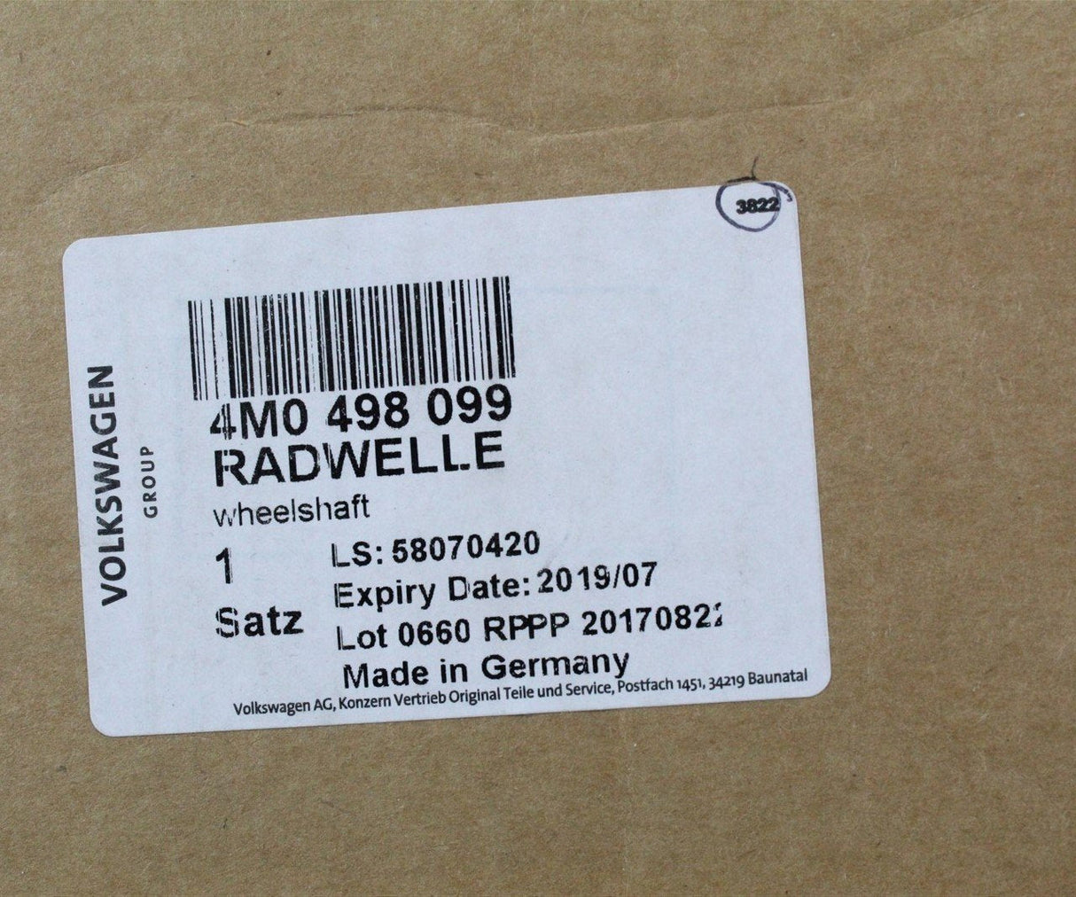 Audi A4 S4 S5 Q7 quattro outer cv joint repair kit 4M0498099