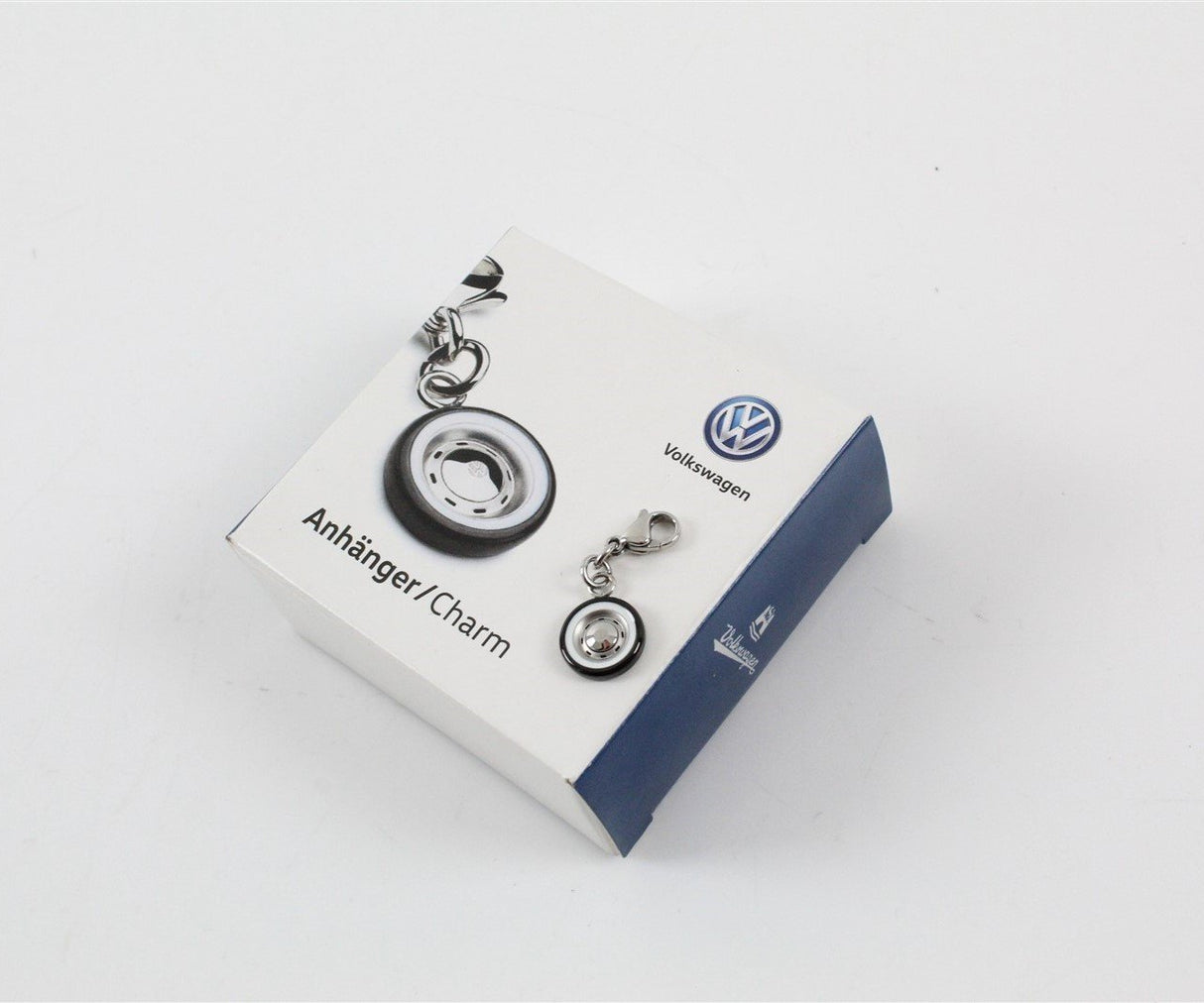 VW Beetle wheel charm white wall stainless steel pendant 311050850A