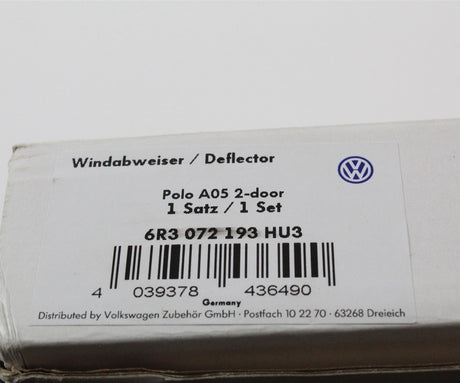 VW Polo 6R 6C 2010-2017 wind deflector 3 door 6R3072193 HU3