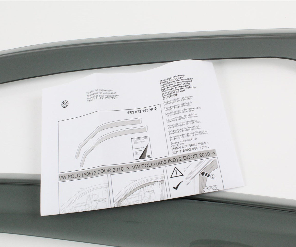 VW Polo 6R 6C 2010-2017 wind deflector 3 door 6R3072193 HU3