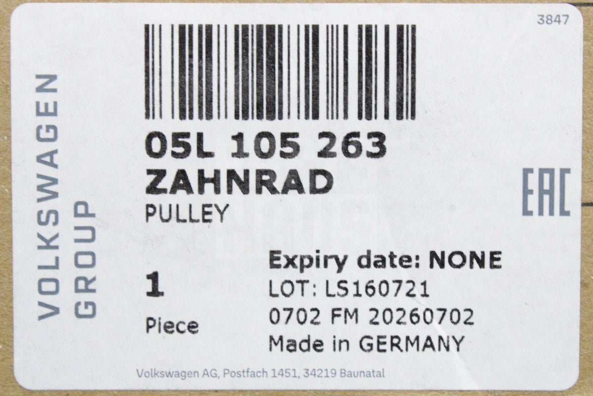 VW Crafter Golf Transporter 2.0 TDI crankshaft belt pulley 05L105263