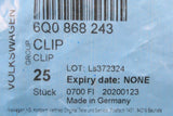VW Audi Skoda SEAT door card trim clip fixings (x5) 6Q0868243