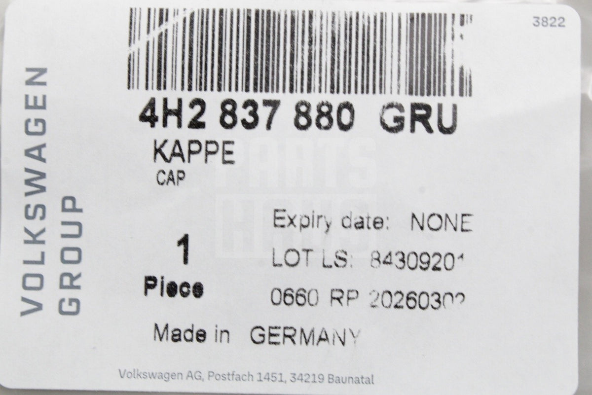 Audi A6 A7 A8 RHD door handle lock barrel trim (right) 4H2837880 GRU