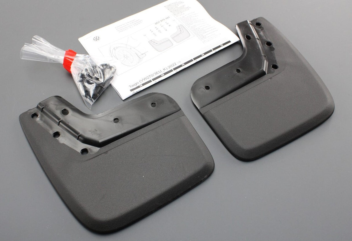 VW Taigo 2022-on accessory mud flap set (front & rear) 2G7075101/111