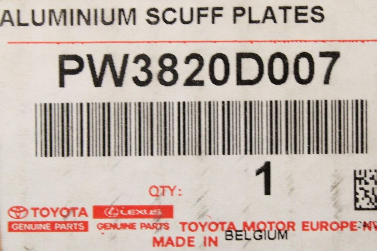 Toyota Yaris Aluminium 'hybrid' sill scuff plates (front) PW382-0D007