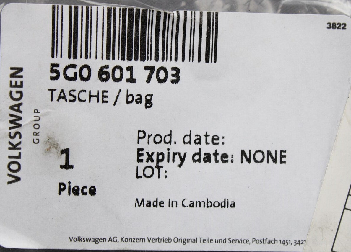 VW Golf Passat Polo Tiguan T-Roc T-Cross Arteon tool kit bag 5G0601703
