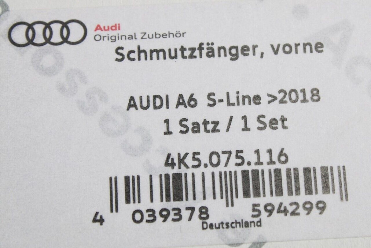Audi A6 2019-on S-line TFSIe mud flaps (front) 4K5075116