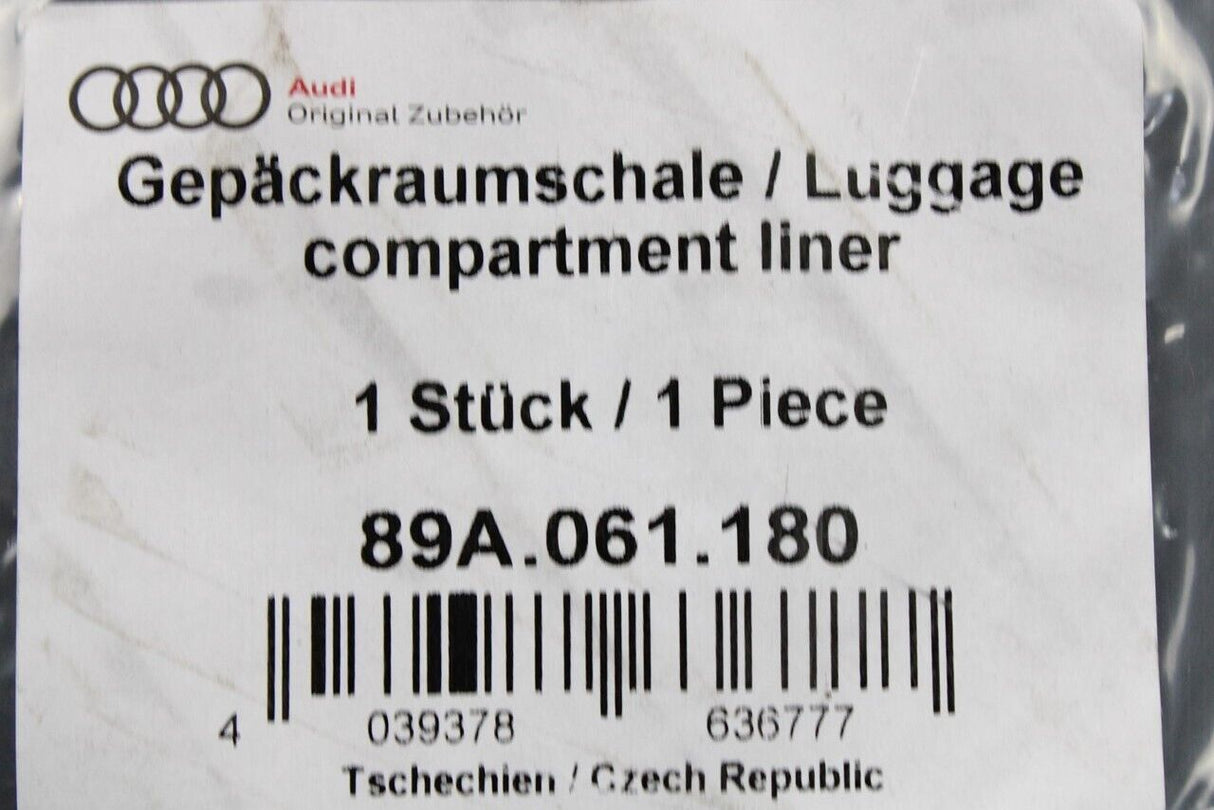Audi Q4 e-Tron 2021-on boot luggage compartment liner 89A061180