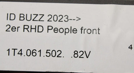 VW ID.Buzz 2022-on all weather rubber floor mats (front) 1T4061502 82V