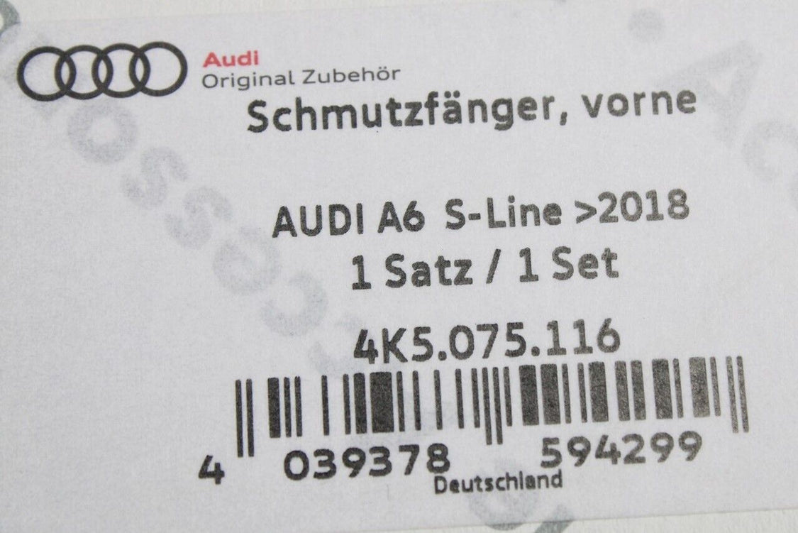Audi A6 S-line 2019-on mud flaps set (front & rear) 4K5075106/116