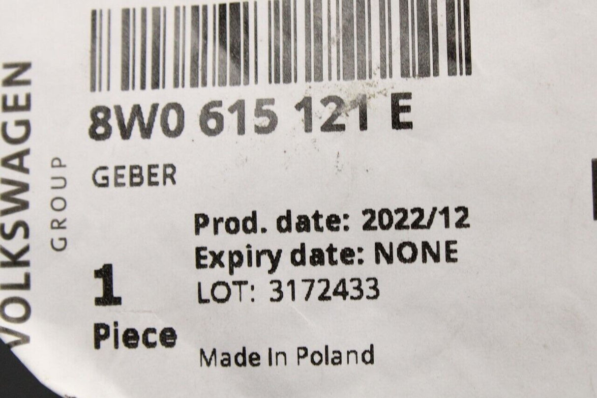 VW Touareg Audi A4 Q8 brake pad wear indicator sensor (rear) 8W0615121E