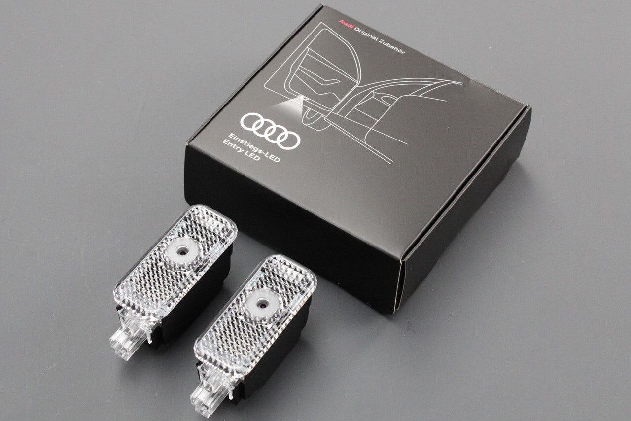Audi logo rings accessory LED projector entry puddle lights