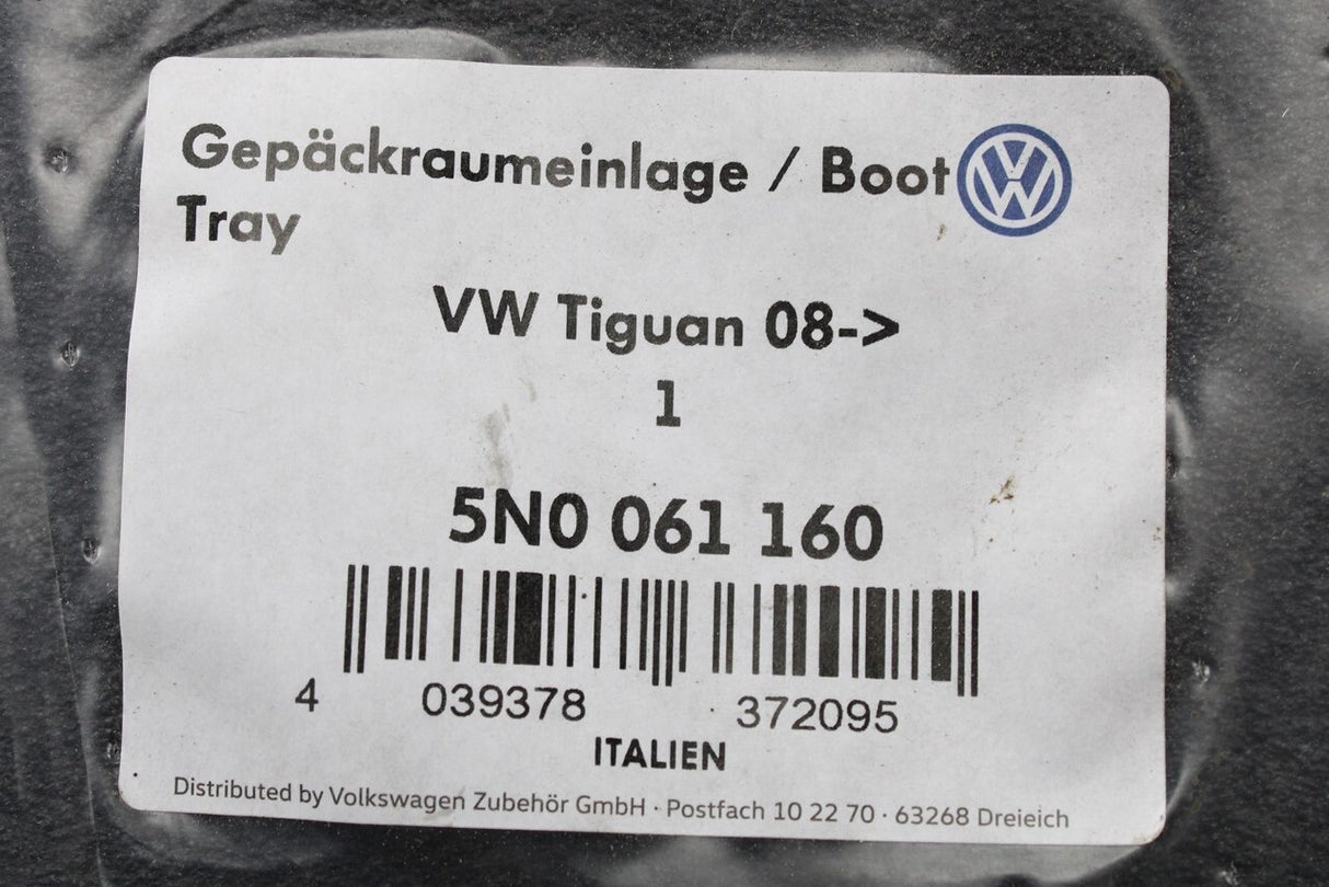VW Tiguan 2008-16 flexible foam boot load liner mat 5N0061160