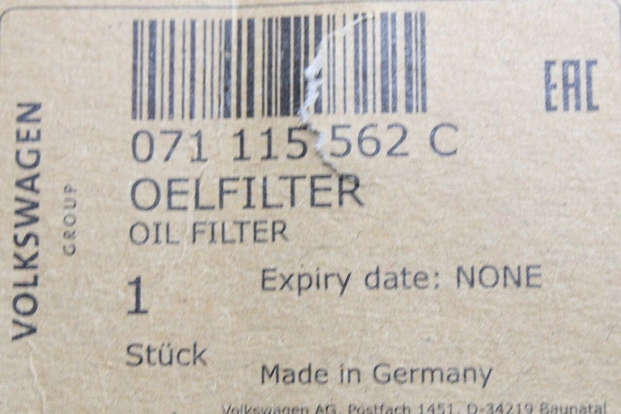 VW Audi Skoda SEAT 1.9 2.0 TDI oil filter 071115562C