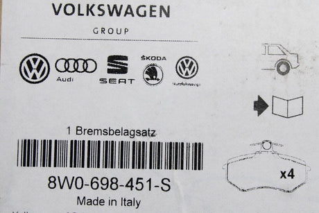 VW Touareg Audi Q7 16-on rear brake pad set for 330mm discs 8W0698451S