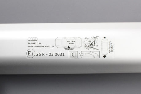 Audi A3 S3 RS3 Saloon 8Y 2021-on accessory roof bars 8Y5071126