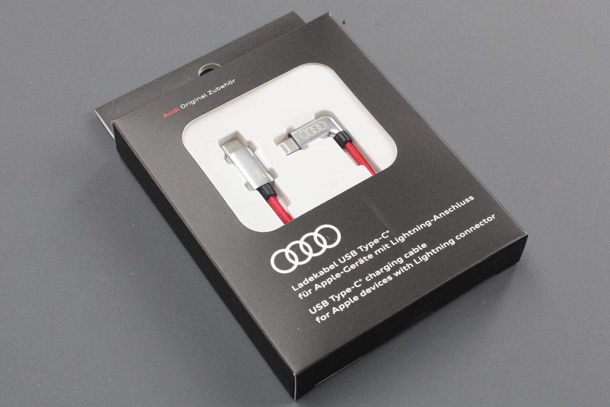 Audi USB-C to Apple Lightning Charging cable (Red/Silver) 8S0051435AA
