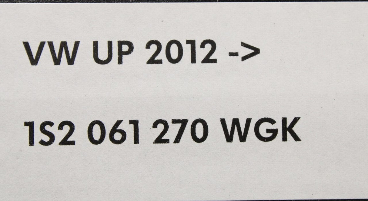 VW Up! 2012-on premium textile floor mats set 1S2061270 WGK