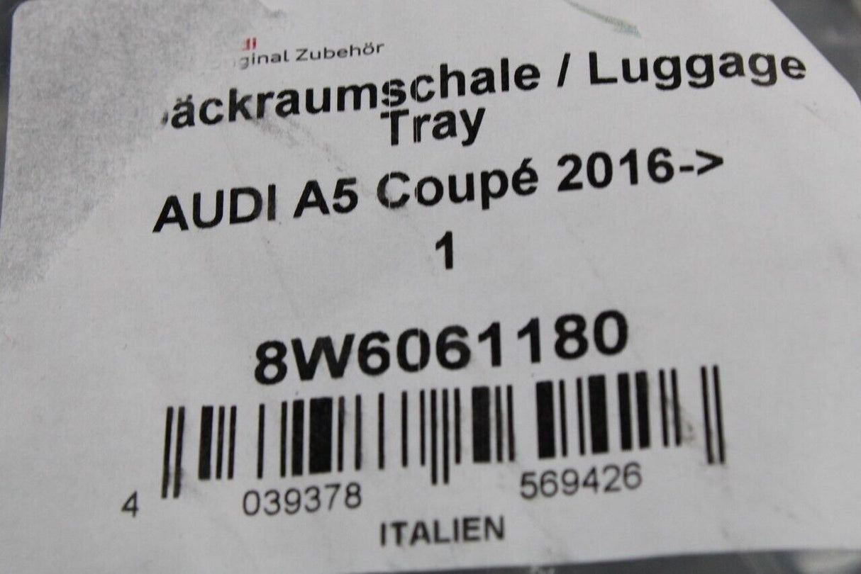 Audi A5 S5 RS5 Coupé only 2017-on boot load liner mat 8W6061180