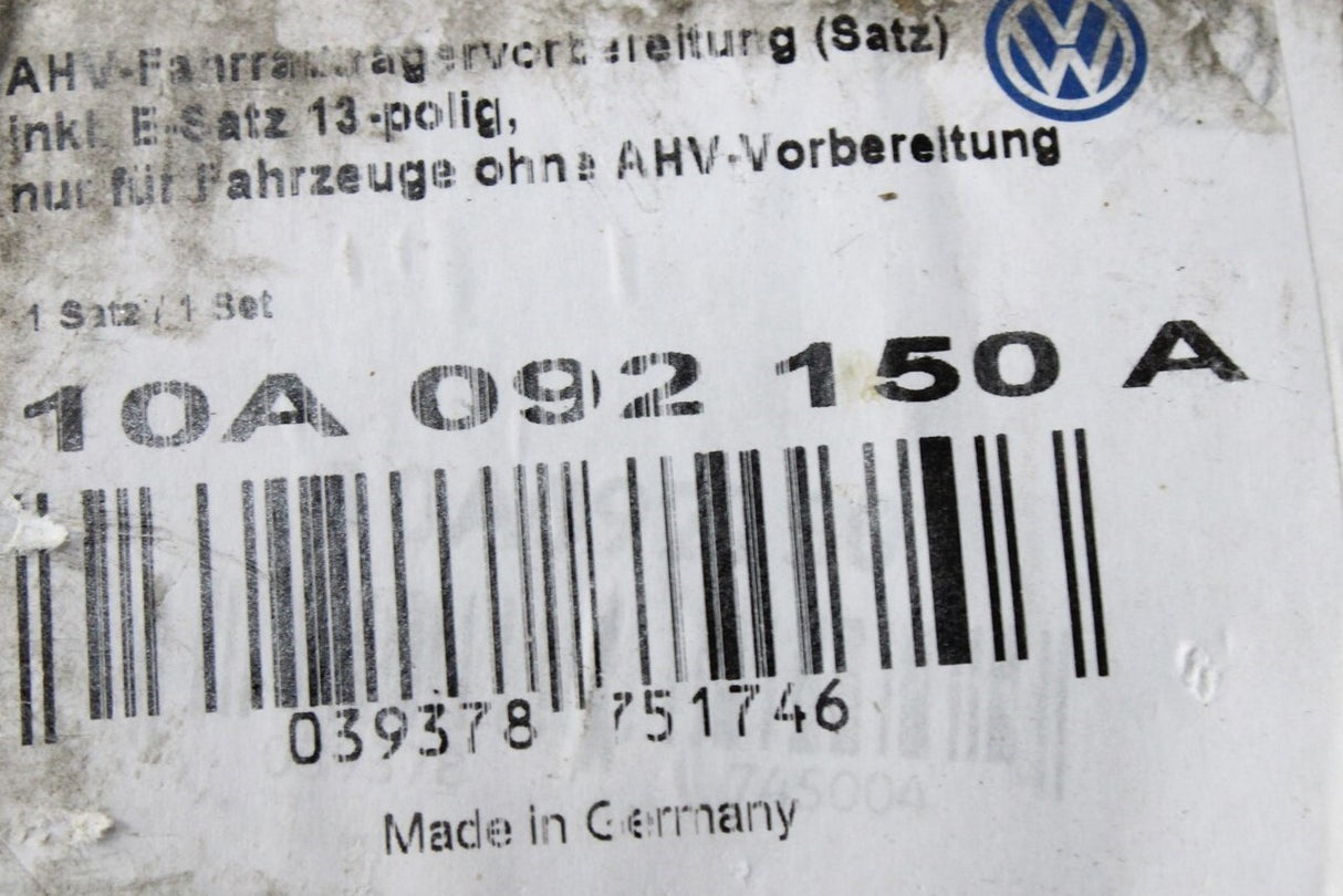 VW ID.3 2020 bicycle carrier tow-bar kit (13-pin) 10A092150A