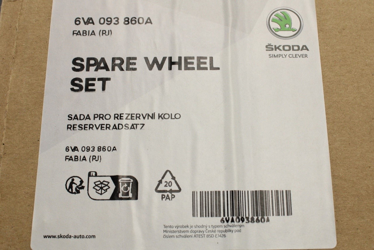 Skoda Fabia 2022-on spare wheel tool set 6VA093860A