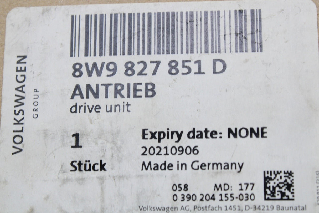 Audi A4 S4 Avant 2016-2025 boot lid drive unit (left) 8W9827851D