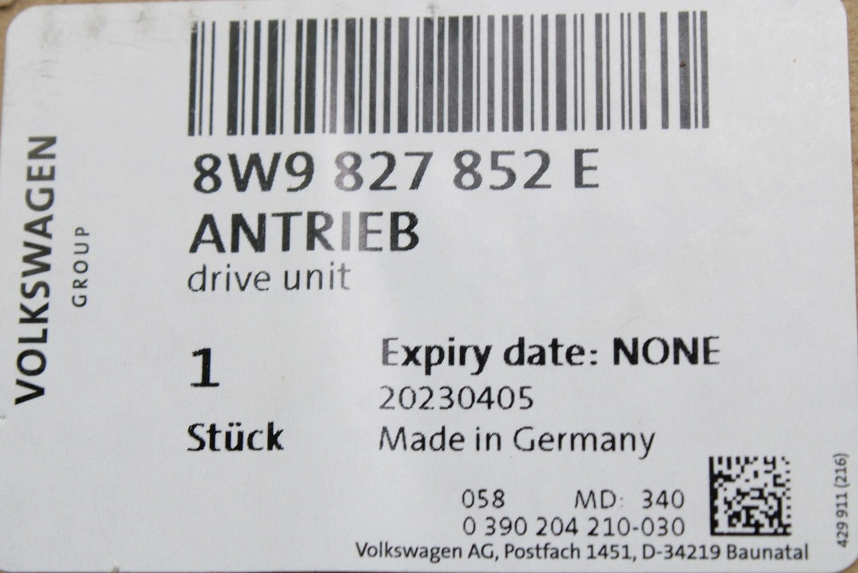 Audi A4 S4 Avant 2016-2025 boot lid drive unit (right) 8W9827852E