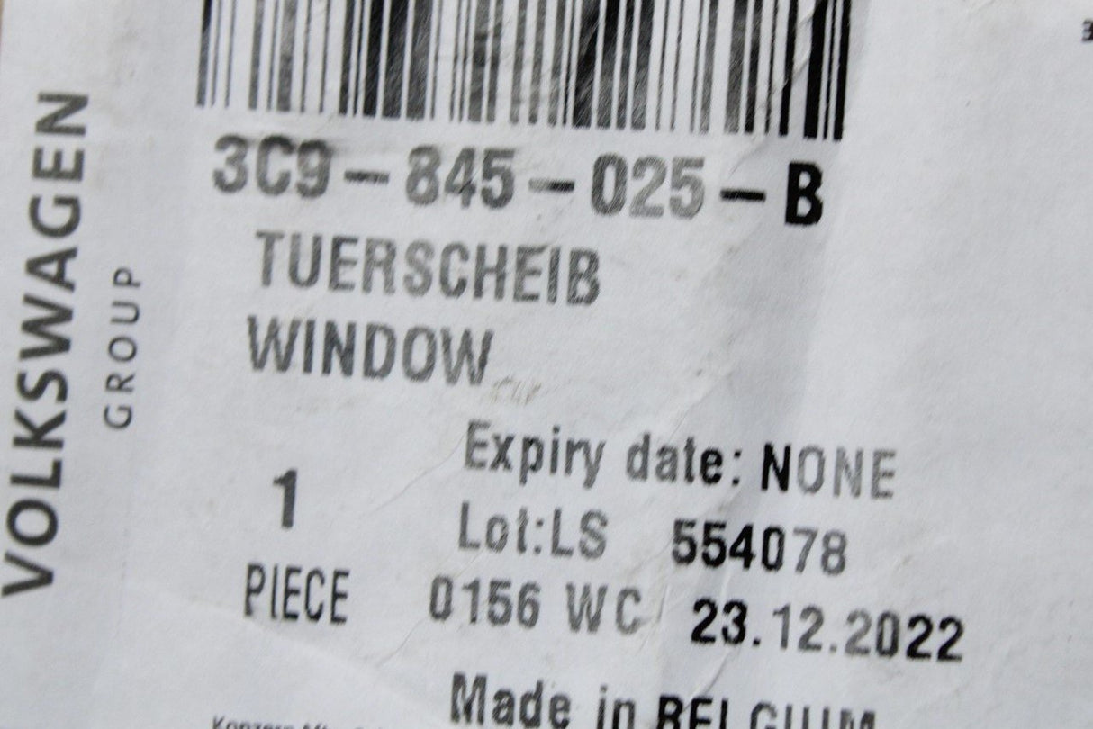 VW Passat B6 Estate 2006-2011 door window glass (rear left) 3C9845025B