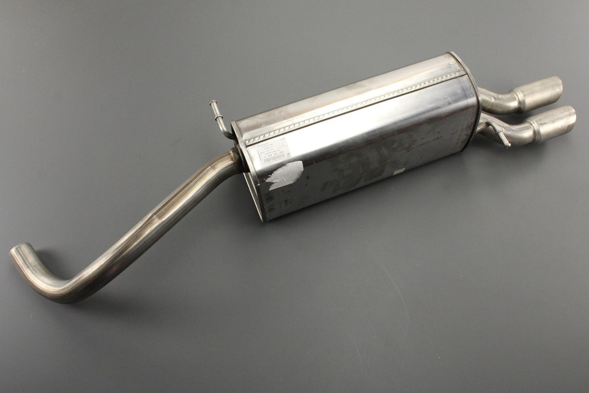 Audi A1 2011-2014 exhaust silencer with twin tail pipe (1.4 TSI) 8X0253609S, view 1