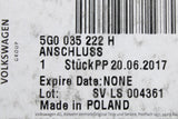 VW Golf MK7 Beetle Passat B8 USB and AUX-IN connector socket 5G0035222H