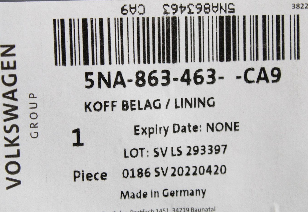VW Tiguan 2016-on boot floor lining (black) 5NA863463 CA9