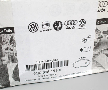 VW Polo 9N 9N3 Skoda Fabia SEAT Ibiza front brake pads 288mm 6Q0698151A