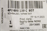 Audi A1 A3 A4 A5 A6 locking wheel nut with key code G 4F0698139C 807