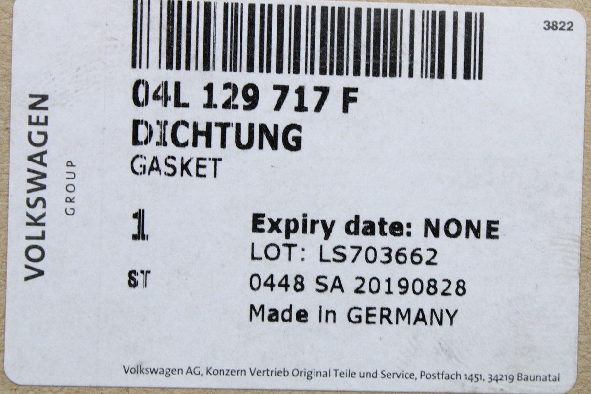Audi A4 A5 A6 Q5 intake manifold / cooler gasket (2.0 TDI) 04L129717F