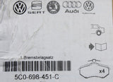 VW Beetle 2017-19 Jetta 2015-18 rear brake pads (253x10mm) 5C0698451C