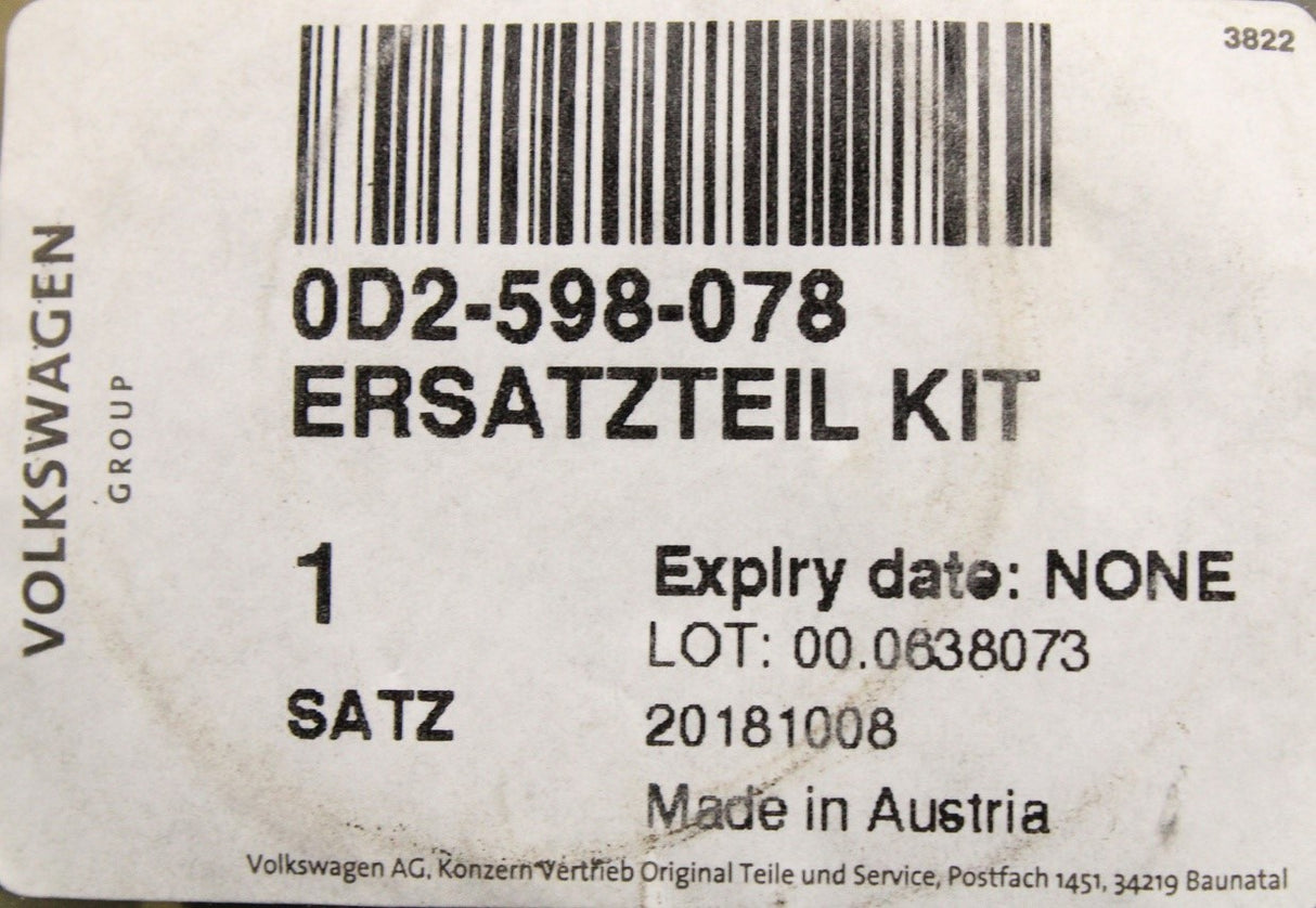 Audi A4 A5 A6 A7 A8 Q5 Q7 Q8 RS4 RS5 propshaft rear oil seal 0D2598078