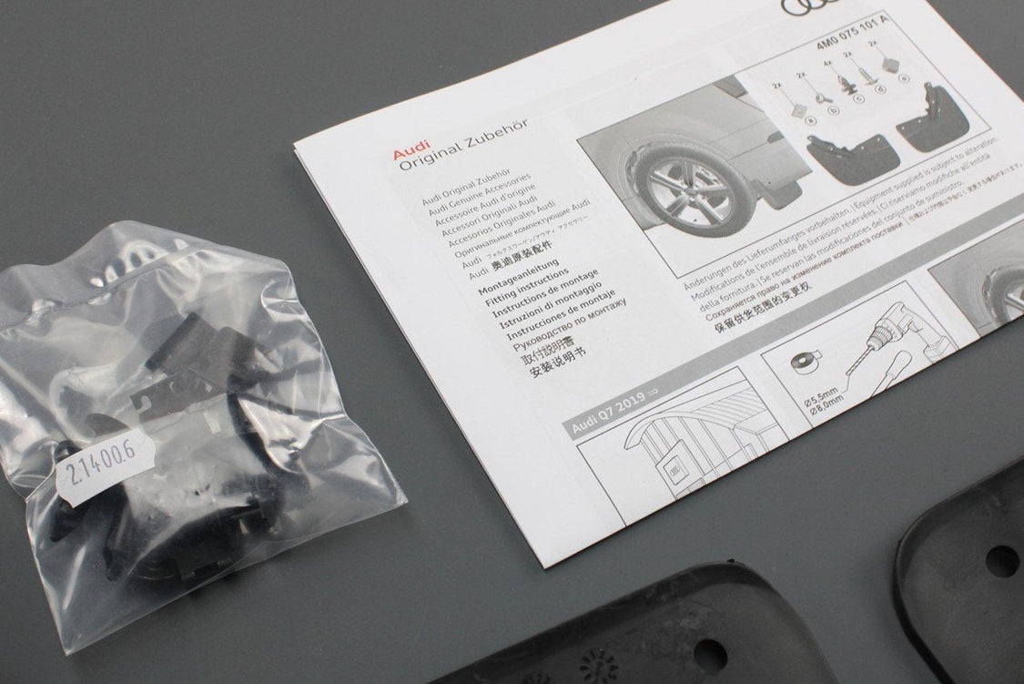 Audi Q7 2016-on accessory mud flaps (front & rear) 4M0075101A/111A