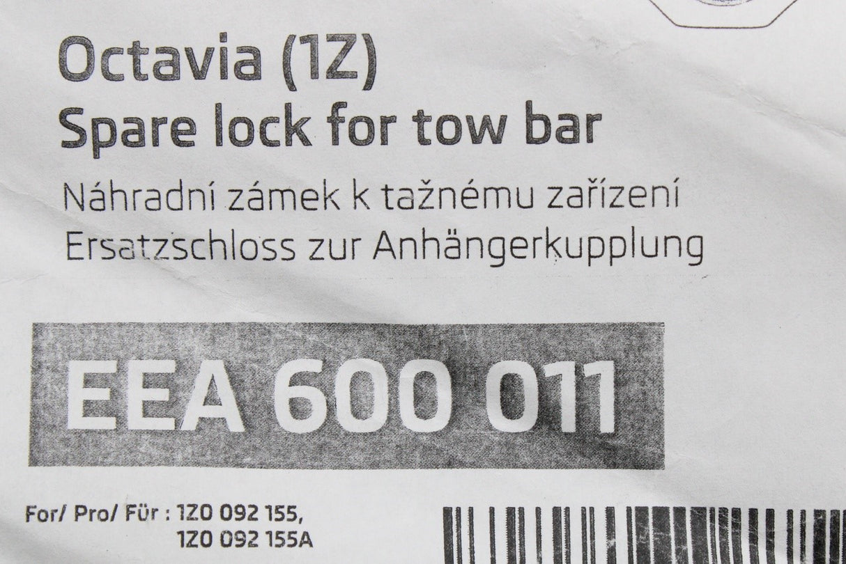 Skoda Octavia 2004-2013 replacement lock for tow hitch EEA600011