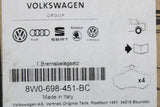 VW Touareg Audi Q7 16-on rear brake pad set for 330mm discs 8W0698451BC