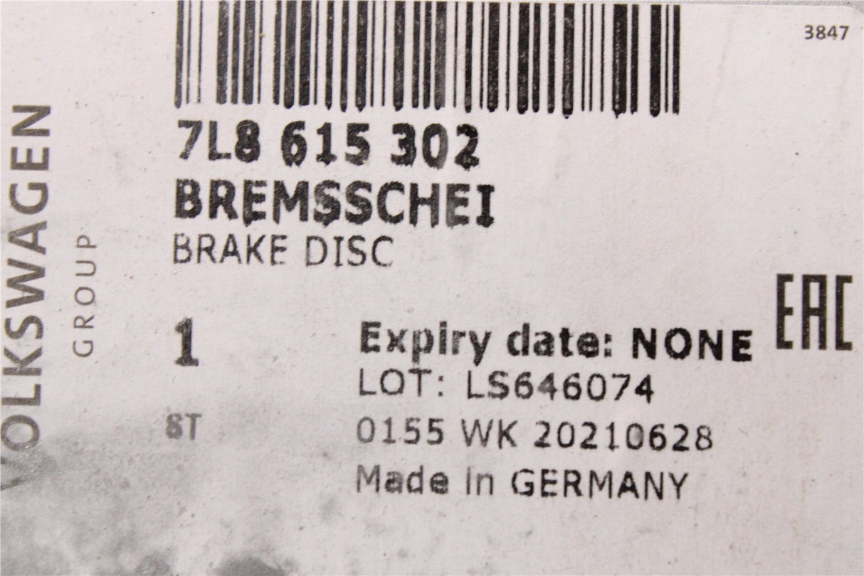 VW Touareg 03-10 Audi Q7 brake disc 350mm (front right) 07-15 7L8615302