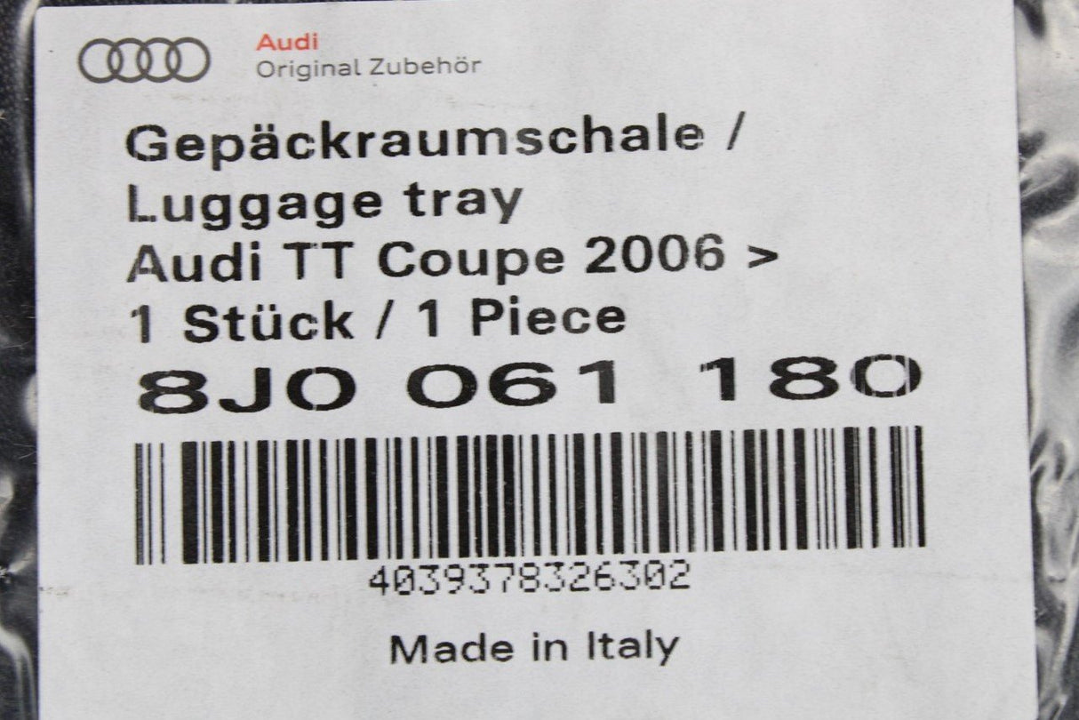 Audi TT TTS TTRS 2007-2014 semi rigid boot load liner mat 8J0061180