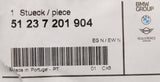 BMW 1' 3' X1 E84 bonnet lock release cable (rear section) 51237201904