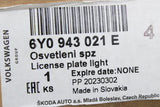 Skoda Fabia 2007-2015 Yeti 2010-2013 number plate light (x1) 6Y0943021E